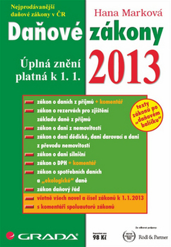 Daňové zákony 2013 -  úplná znění platná k 1. 1. 2013