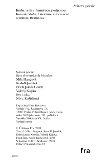 Șase poeți slovaci