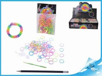 Fă-ți brățara - elastice 300 buc. + cârlige și unelte, 2 tipuri în plic