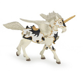 Unicorn alb-negru Pegas