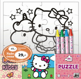 Hello Kitty - Puzzle de colorat