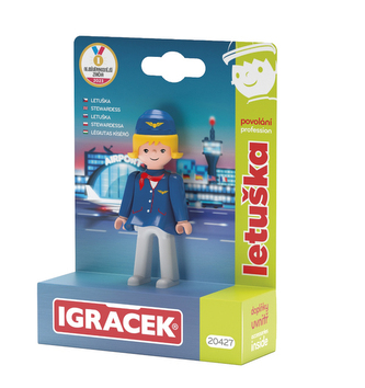 Igráček Stewardesă - figurină cu accesorii