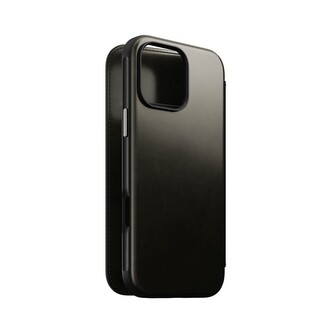Nomad Leather Folio, green chrome - iPhone 16 Pro Max