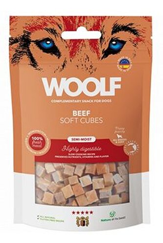 WOOLF delicatesă Soft Cubes Beef 100 g
