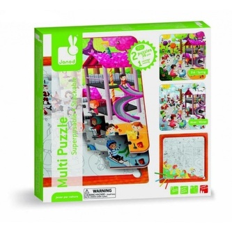 Janod Multi Puzzle 3v1 - Na hřišti