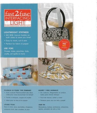 Fast2fuse(r) Light 15" X 18" Sheet: Double-Sided Fusible Stiff Interfacing