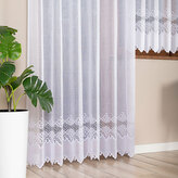 Dekorační vzorovaná záclona na žabky MODESTA LONG bílá 200x250 cm (cena za 1 kus dlouhé záclony) MyBestHome