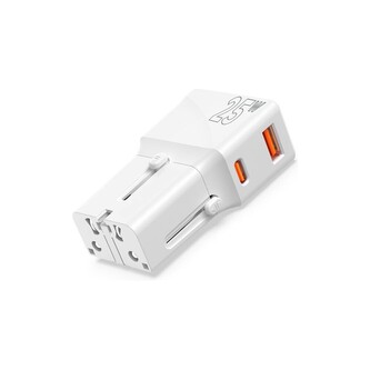 Mobile Origin cestovní adaptér 25W, EU/US/UK/AU bílý