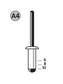 Nity aluminiowe A4/8 NOVUS [30 szt.]
