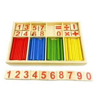 Leventi Wooden educational abacus with sticks
