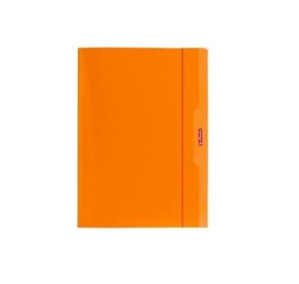 Dosar A4 cu elastic Color Blocking portocaliu