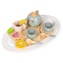Set de ceai din lemn pentru copii cu ceainic și cești, 14 piese; multicolor; lemn