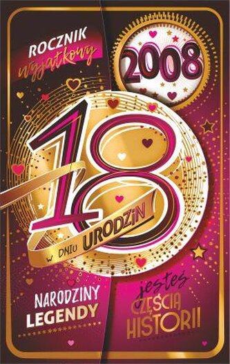 Karnet AB+ 18 Urodziny, rocznik 2008 CR25