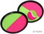 ACRA Joc Catch ball set 2 discuri cu minge cu scai 20 cm