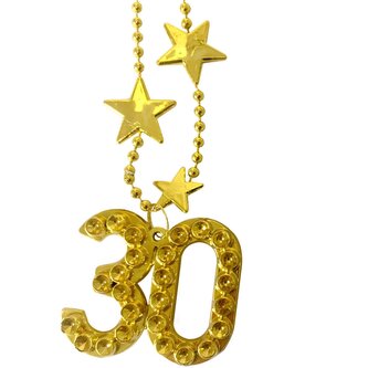Zlatý náhrdelník - s číslem 30