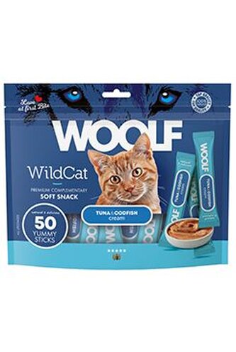 WOOLF WildCat Cream Regular Tuna&Codfish 50x14g
