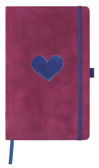 Blocnotes 13x21 cm neted Castelli Velluto Heart