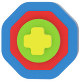 Primul meu puzzle - Forme octogon/albastru