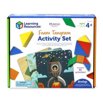 Tangram, puzzle, problemă logică, set din spumă
