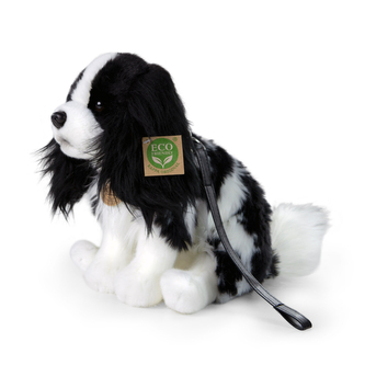Câine de pluș Cavalier pe lesă 27 cm ECO-FRIENDLY