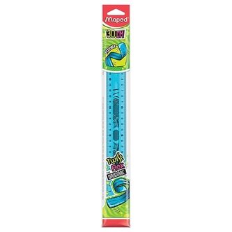 Riglă Twist'n Flex indestructibilă 30 cm, albastră