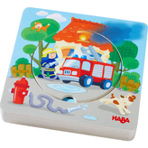 Haba puzzle din lemn stratificat - Pompieri