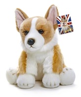 Cățeluș de pluș Corgi, așezat, 30 cm