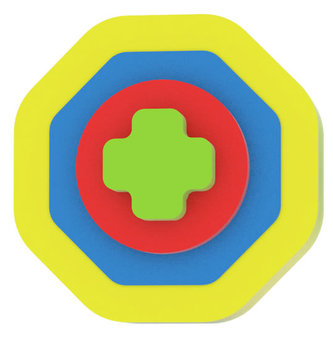 Primul meu puzzle - Forme octogon/galben