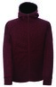 MOSSEN - pánská celorozepínací flatfleece mikina s kapucí - Wine red - M