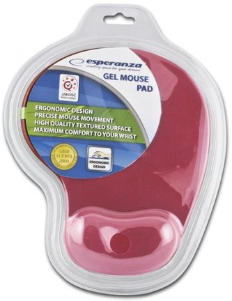 Mouse pad Esperanza - gel, red
