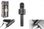 Microfon karaoke Bluetooth negru pe baterii cu cablu USB în cutie 10x28x8,5cm