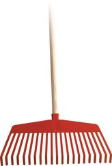 Greblă suedeză din plastic, 21 dinți, cu coadă 140 cm