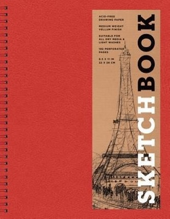 Sketchbook (Basic Large Spiral Red), 4