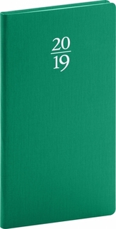 Agendă de buzunar Capys 2019, verde, 9 x 15 cm