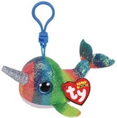 TY BOOS breloc drăgălaș NORI 8,5 cm - balenă curcubeu