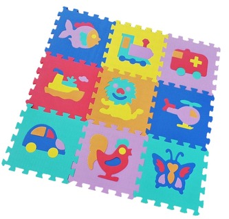 Puzzle din spumă - animale și vehicule, 9 buc.
