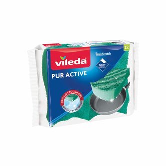 Sponge de curățare, 2 buc., VILEDA "Pure Active"