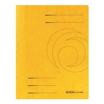 Herlitz - Dosar mecanic A4, prespán, galben