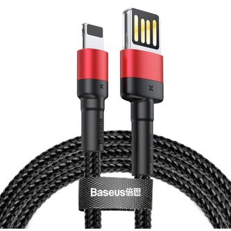 Baseus Cafule cablu USB Lightning dublu față (2.4A) roșu/negru