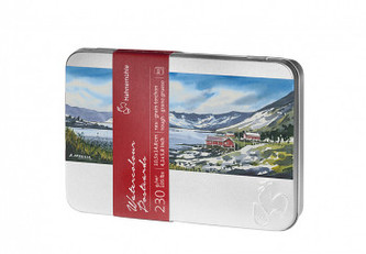 Akvarelové pohlednice HHM rough A6 v kovové krabičce