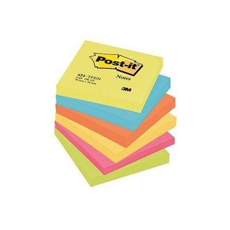 Bilete adezive 76x76 mm 100 buc 6 culori