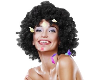 Perucă AFRO - negru