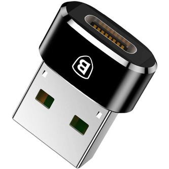 Baseus adaptor USB-A la USB-C, negru