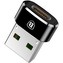 Baseus adaptor USB-A la USB-C, negru
