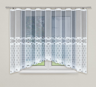 Dekorační žakárová záclona s řasící páskou MICHAELA 150 bílá 400x150 cm MyBestHome