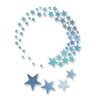 SIZZIX Thinlits șabloane metalice de decupare - stele 5 buc