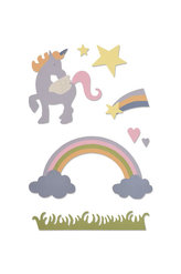 SIZZIX Thinlits șabloane metalice de tăiere - unicorn 16 buc.