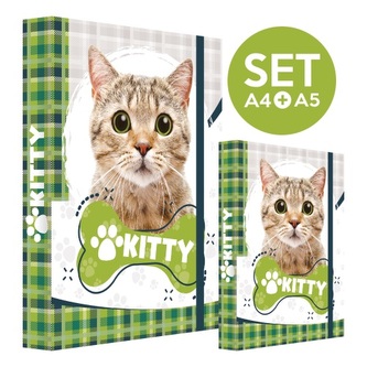 Cutie pentru caiete SET A4+A5 Jumbo Kitty