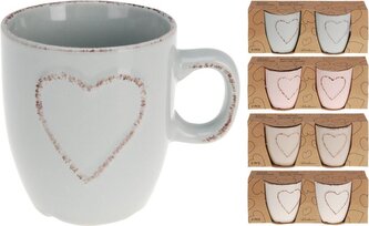 EXCELLENT Ceașcă espresso inimă 150 ml set 2 buc