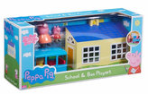 PEPPA PIG - set de joacă Școală și autobuz școlar